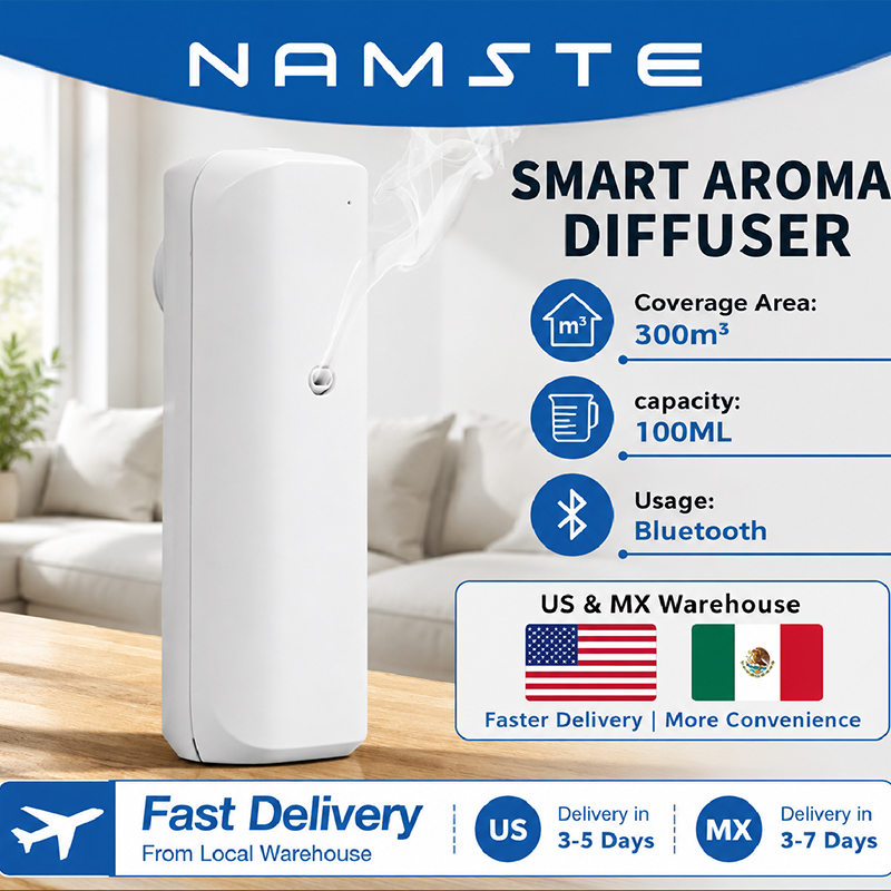Home Fragrance Logo - NAMASTE Aromatik Yağ Difüzörü Bluetooth Koku